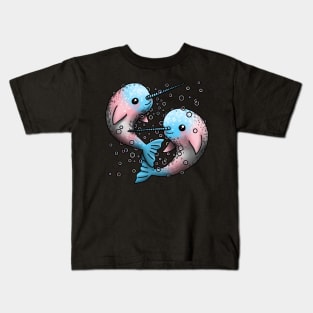 Trans Narwhals Kids T-Shirt